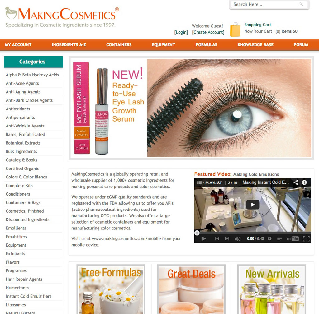 Making Cosmetics website