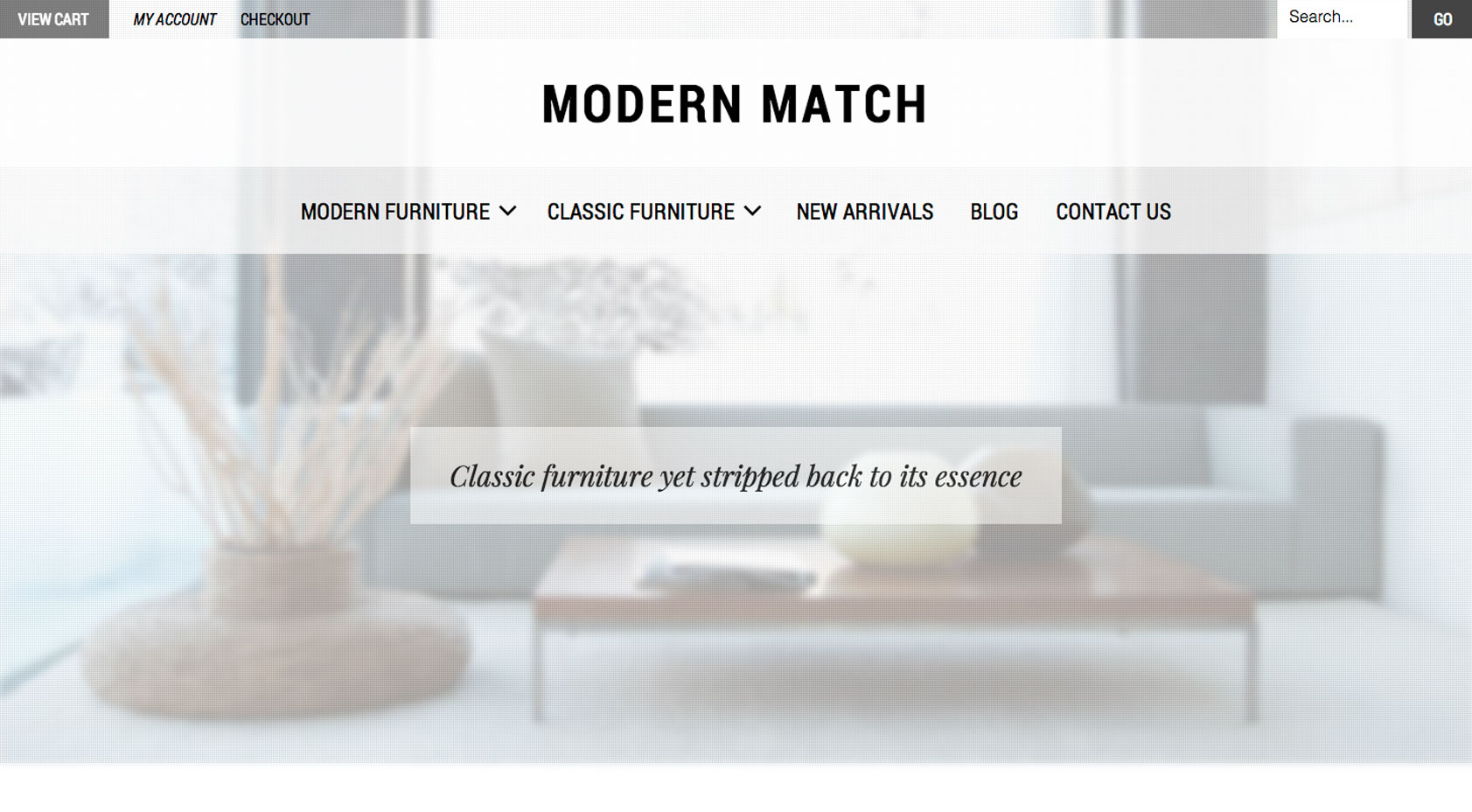 CoreCommerce Modern Match Ecommerce Theme preview — Desktop